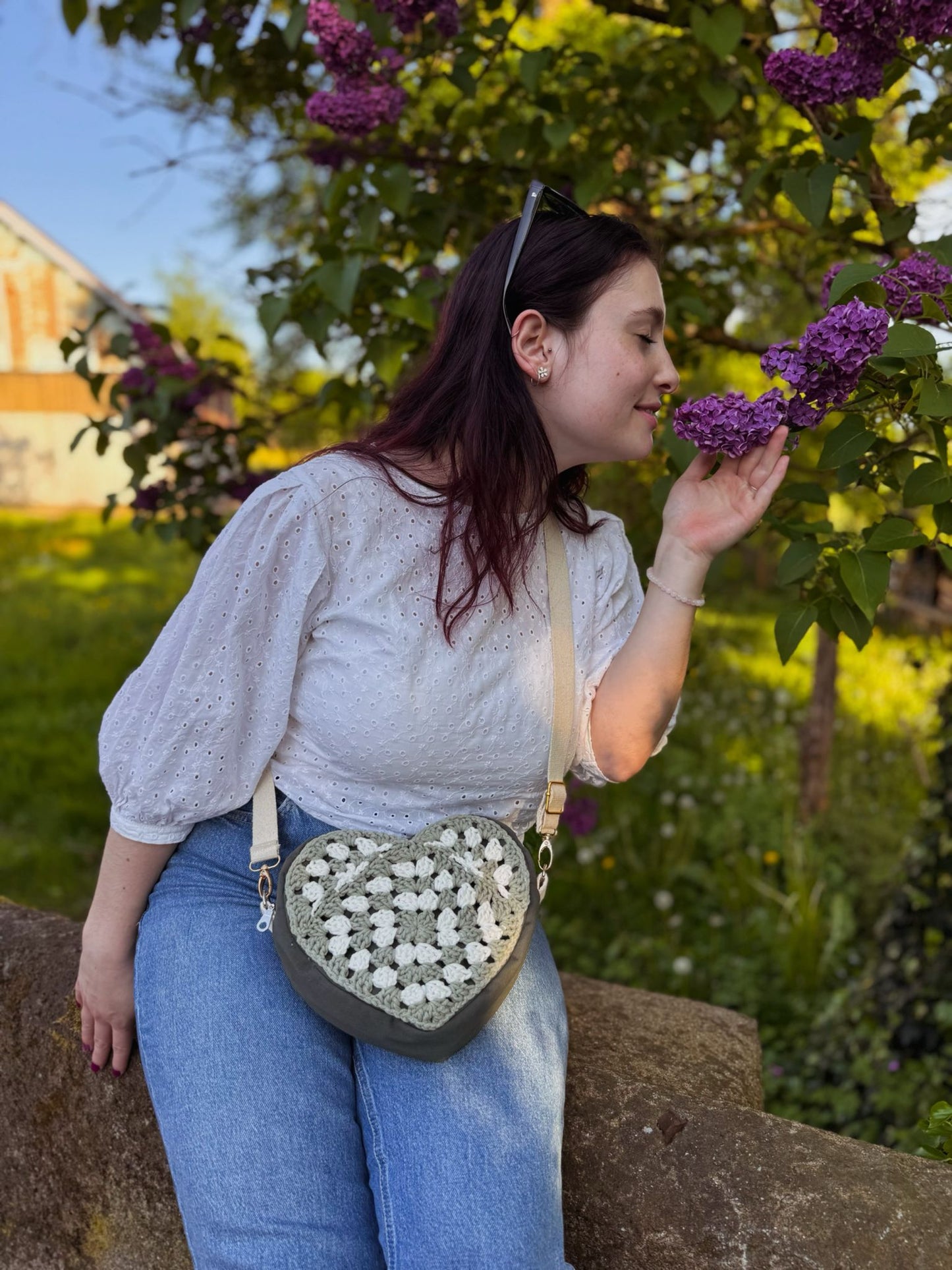 Sac coeur Hubertine X Les Petites Pattes de Cha